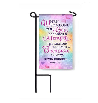 Personalized Someone You Love Memorial Garden or Cemetery Flag - The Funeral Program Site