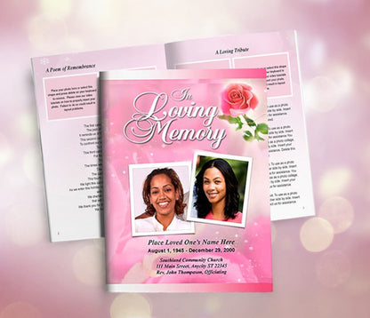 Petals Funeral Booklet Template - The Funeral Program Site