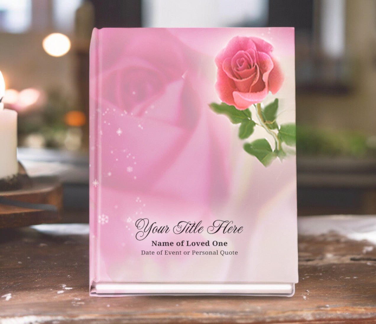 Petals Perfect Bind Funeral Guest Book 8x10 - The Funeral Program Site