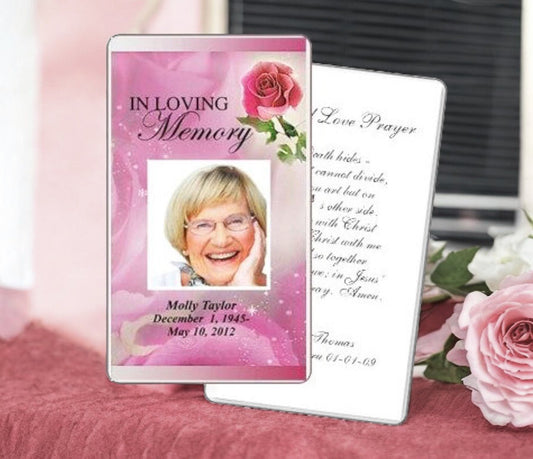 Petals Prayer Card Template - The Funeral Program Site