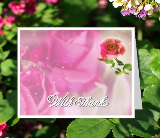 Petals Thank You Card Template - The Funeral Program Site