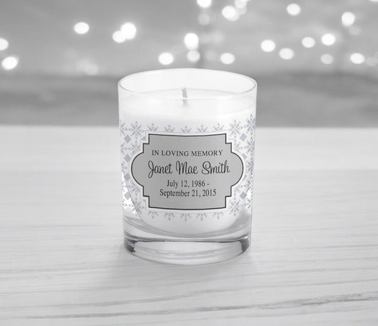 Peyton Personalized Votive Memorial Candle - The Funeral Program Site