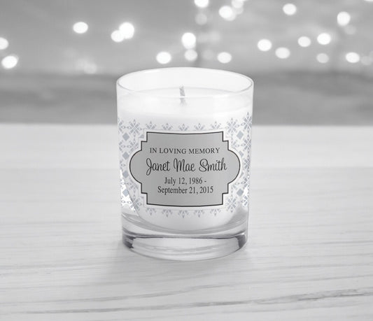 Peyton Personalized Votive Memorial Candle