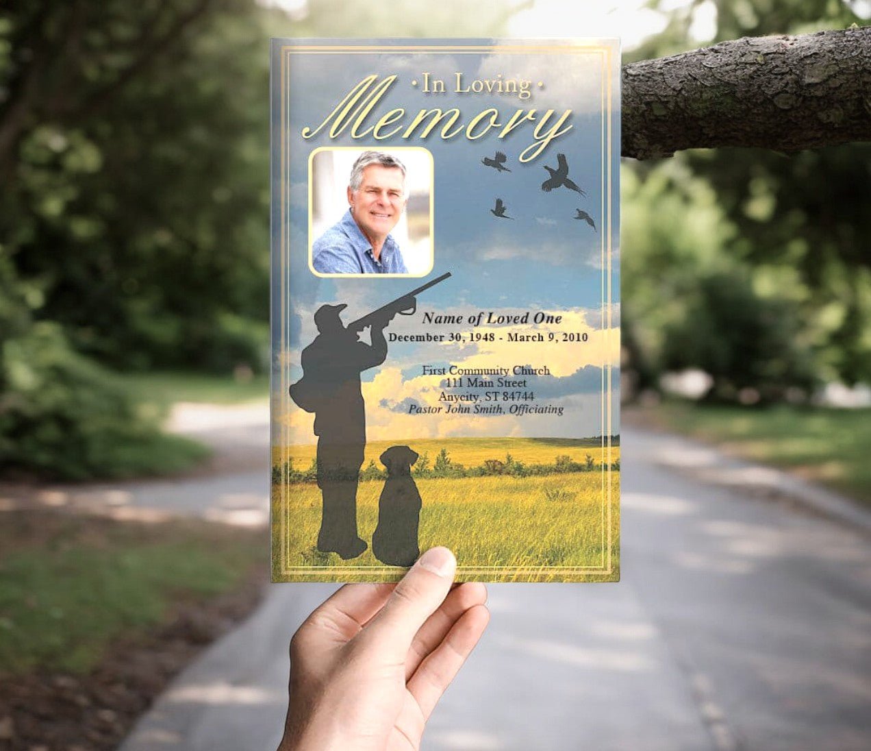 Pheasant Funeral Program Template - The Funeral Program Site