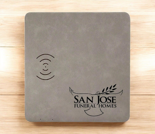 Leather Suede Personalized Cell Phone Charging Mat