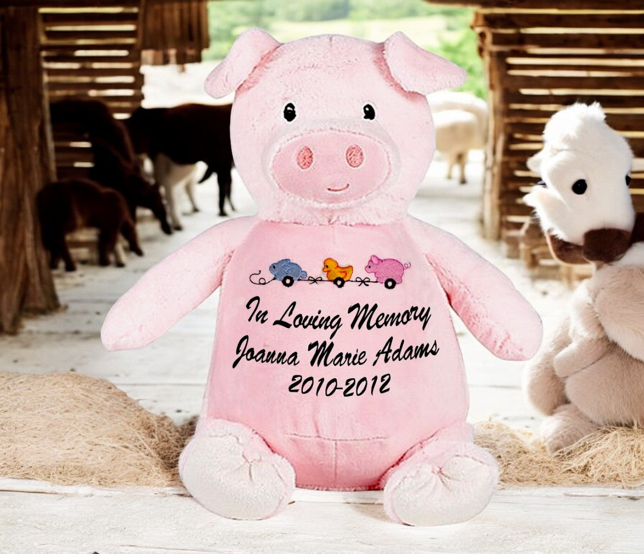 Pink Piggie Memorial Stuffed Animal-Urn