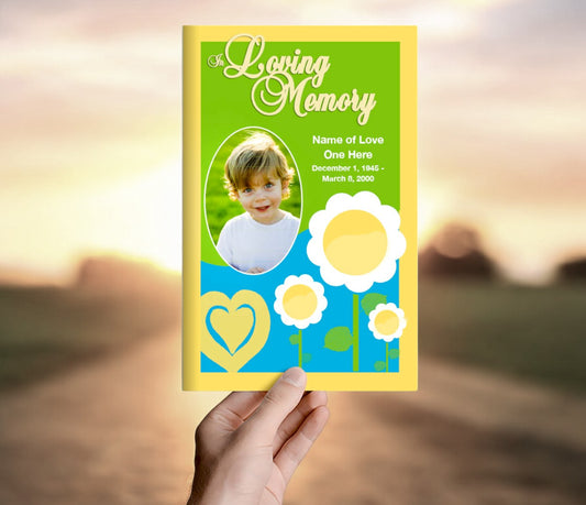 Playful Funeral Program Template