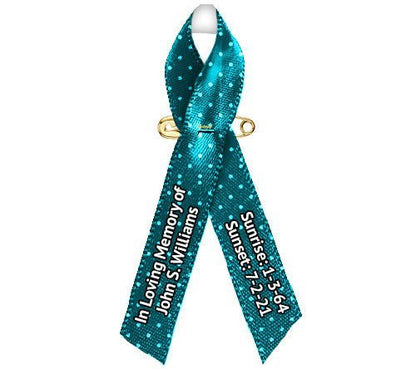 Polka Dots Custom Awareness Ribbon - Pack of 10 - The Funeral Program Site