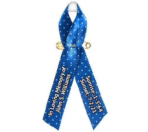 Polka Dots Custom Awareness Ribbon - Pack of 10 - The Funeral Program Site