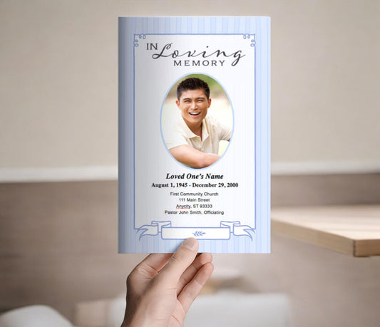 Posy Funeral Program Template