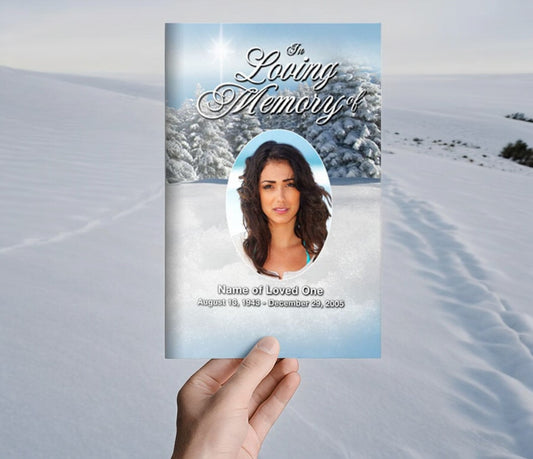 Powder Funeral Program Template