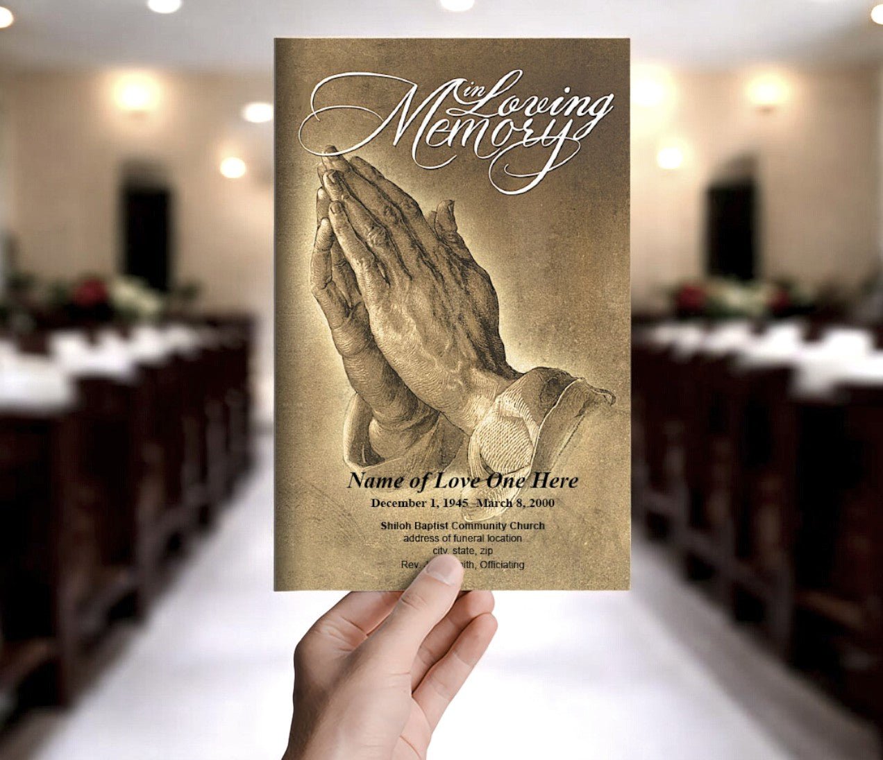 Prayer Funeral Program Template - The Funeral Program Site