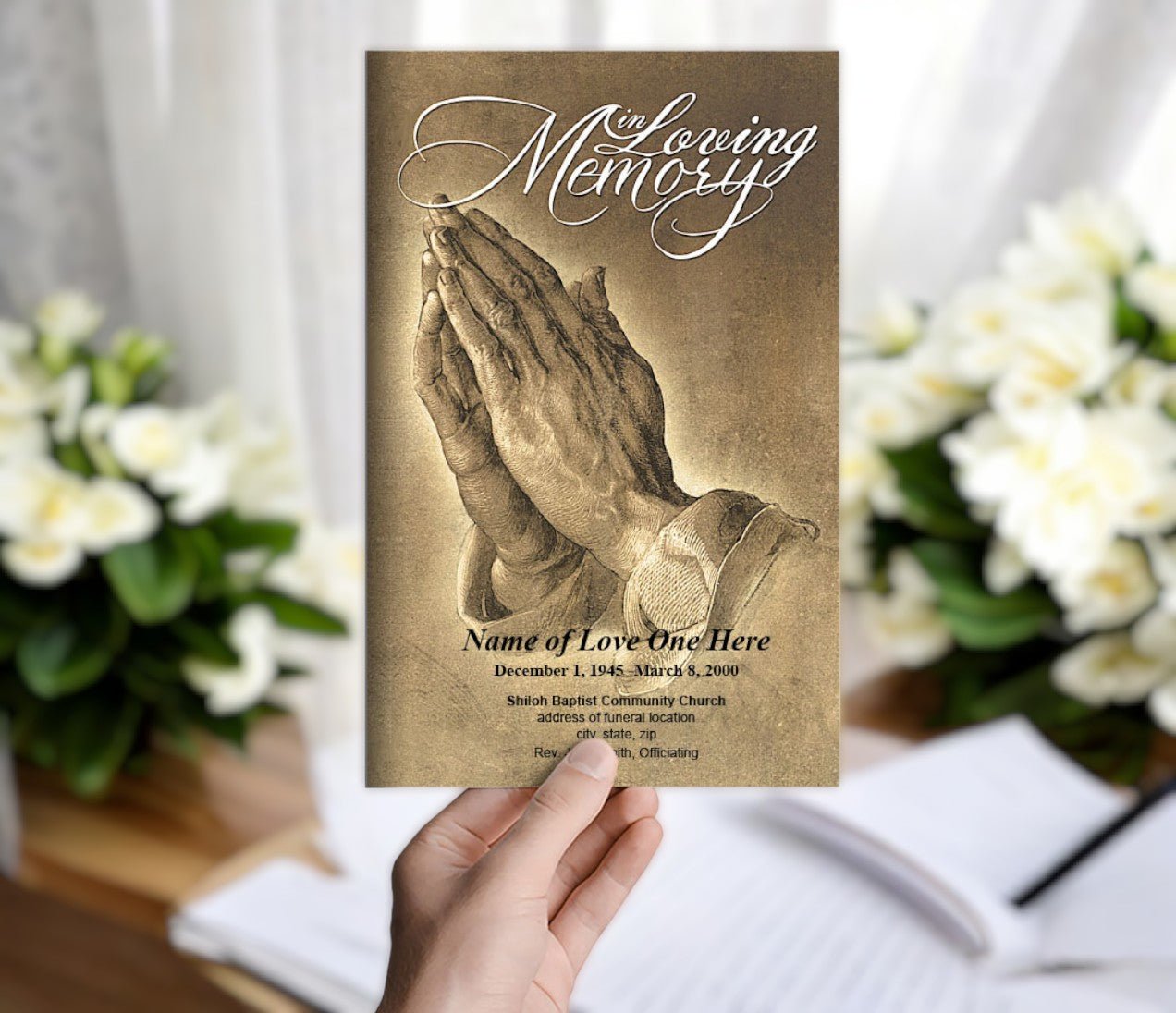 Prayer Funeral Program Template - The Funeral Program Site