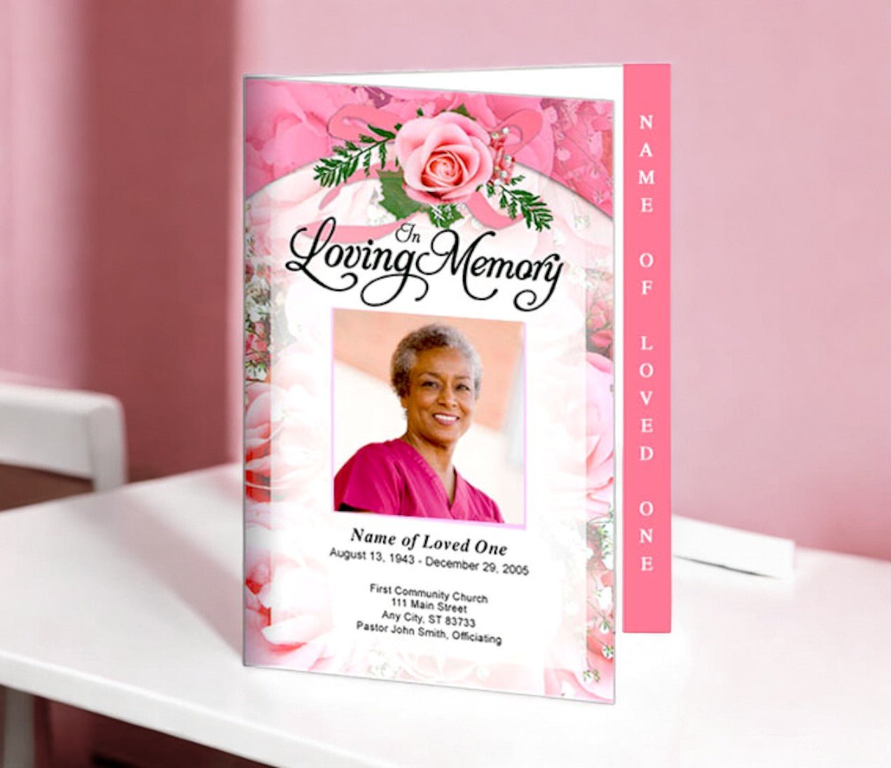 Precious 4 - Sided Graduated Funeral Program Template - The Funeral Program Site