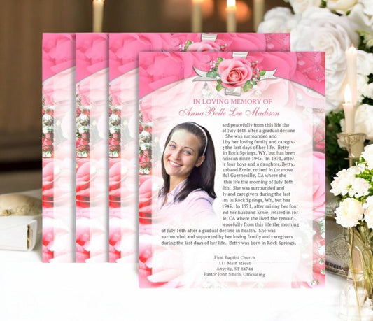 Precious Funeral Flyer Design & Print (Pack of 50) - The Funeral Program Site