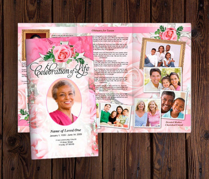 Precious Trifold Funeral Brochure Template - The Funeral Program Site