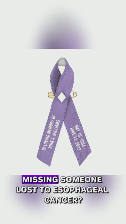 Esophageal Cancer Ribbon Personalized (Periwinkle) - Pack of 10