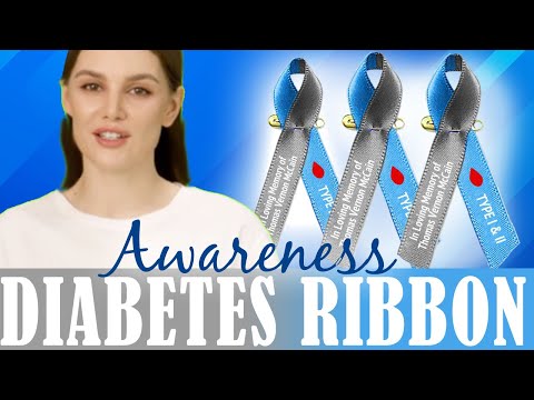 Diabetes Personalized Awareness Ribbons | Blue Gray Ribbon – The