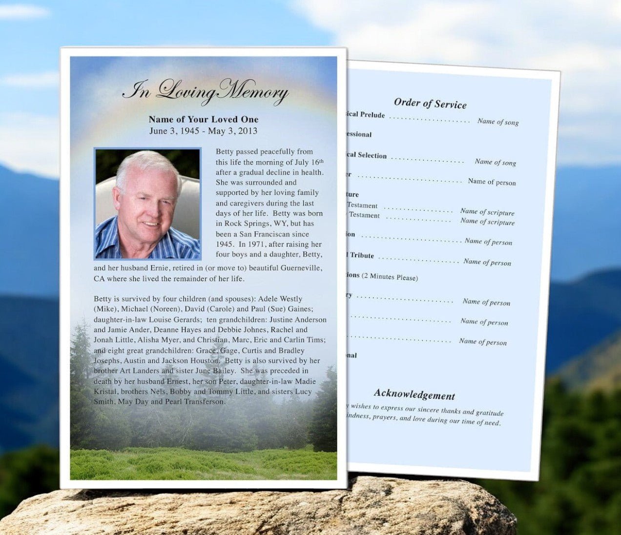 Promise Funeral Flyer Template - The Funeral Program Site