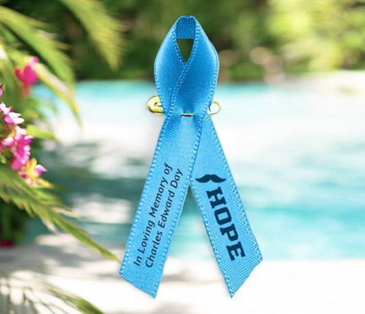 Prostate Cancer Ribbon (Lt. Blue) - Pack of 10 - The Funeral Program Site