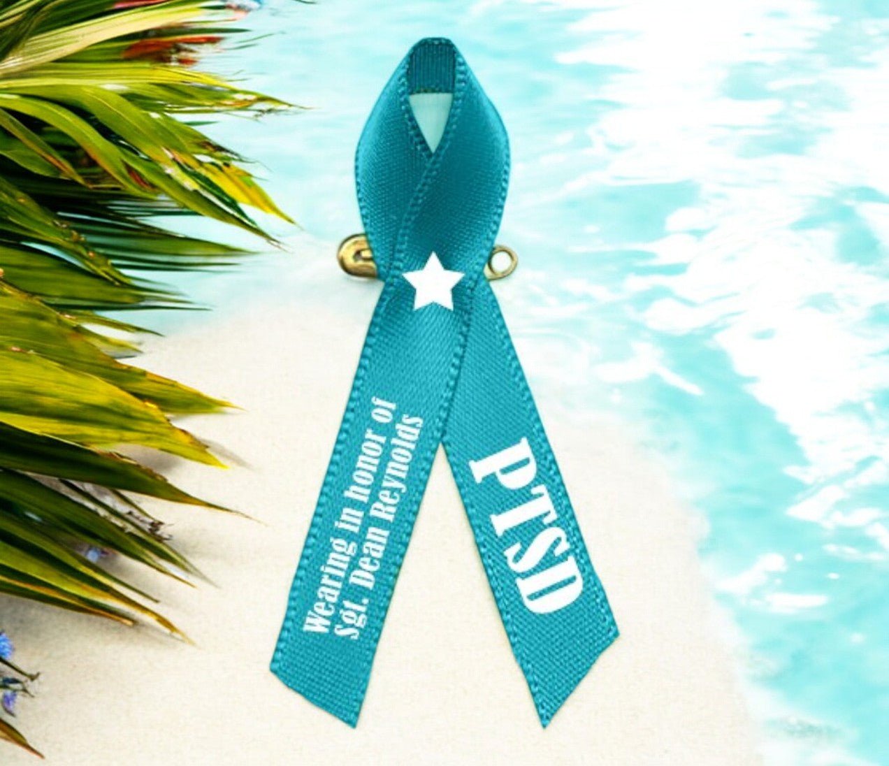 PTSD Awareness Ribbon (Teal) - Pack of 10 - The Funeral Program Site