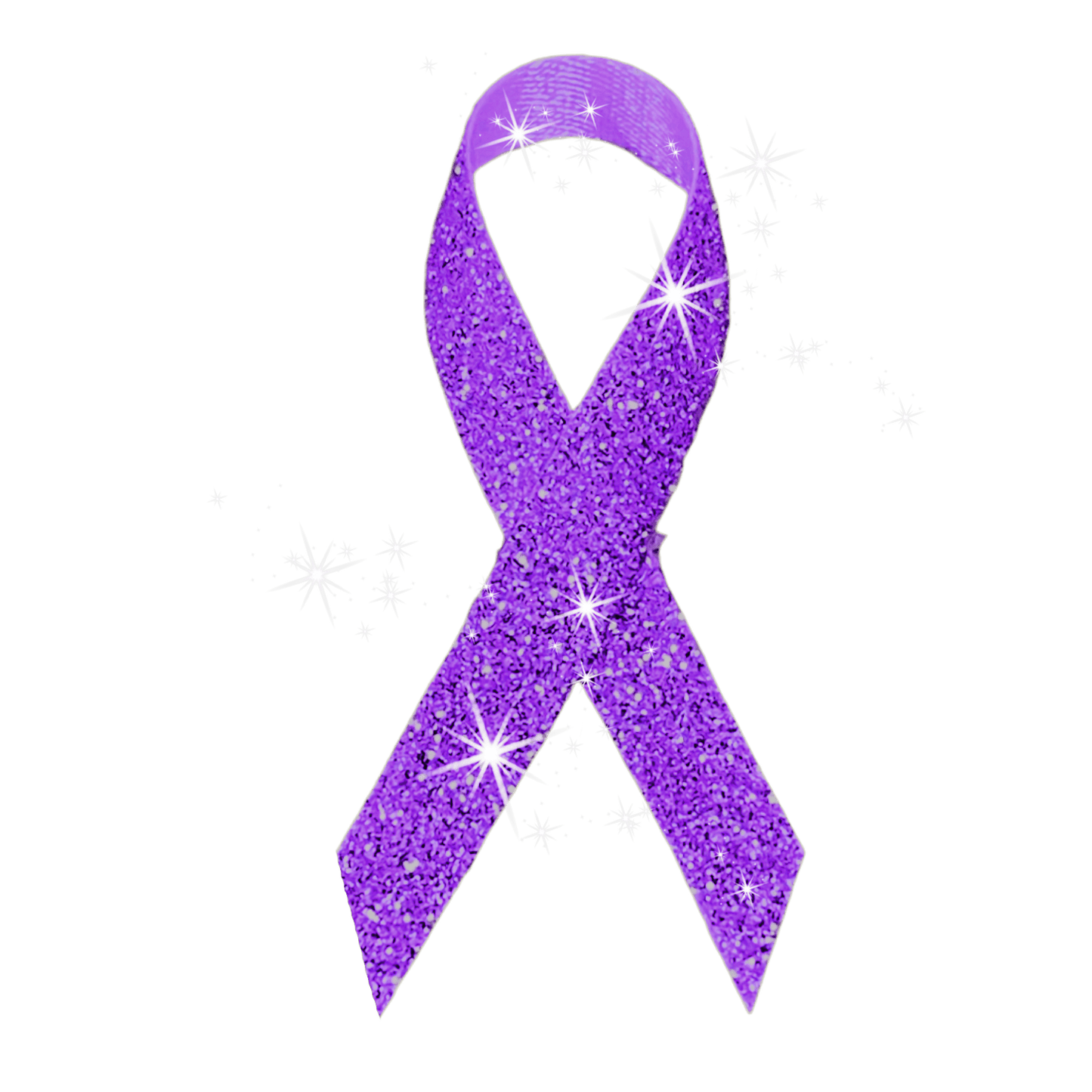 Purple Cancer Ribbon, Awareness Ribbons (No Personalization) - Pack of 10 - The Funeral Program Site