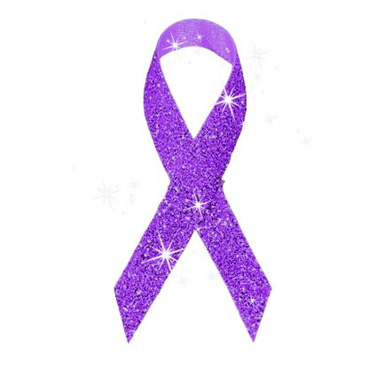 Purple Cancer Ribbon, Awareness Ribbons (No Personalization) - Pack of 10 - The Funeral Program Site