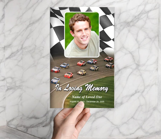 Racing Funeral Program Template