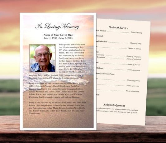 Radiance Funeral Flyer Template - The Funeral Program Site