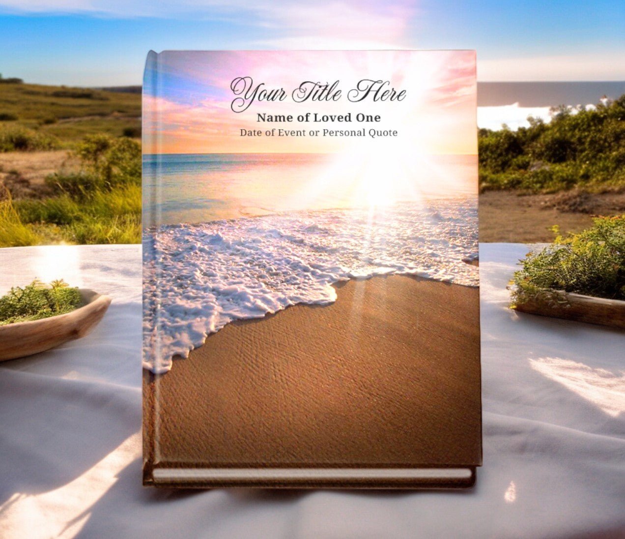 Radiance Perfect Bind Memorial Funeral Guest Book - The Funeral Program Site