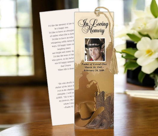 Ranch Memorial Bookmark Template - The Funeral Program Site