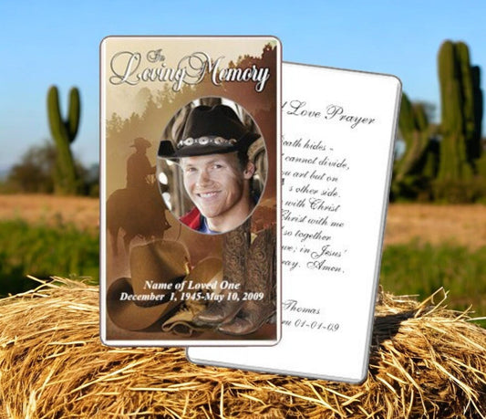 Ranch Prayer Card Template - The Funeral Program Site