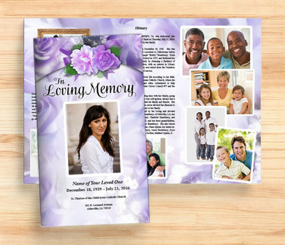 Rapture Trifold Funeral Brochure Template