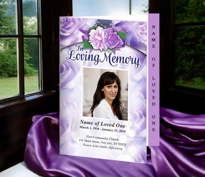 Rapture 4-Sided Graduated Funeral Program Template