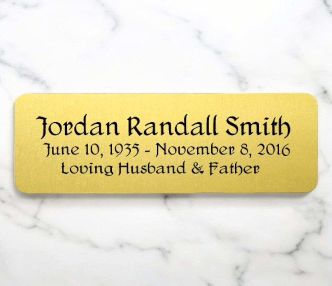 Personalized 1 x 3 Rectangle Flexible Plate