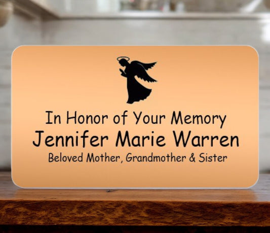 Personalized 2 x 3 Flexible Memorial Urn Plate