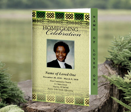 Redeemed 4 - Sided Graduated Funeral Program Template - The Funeral Program Site