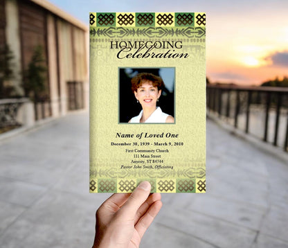 Redeemed Funeral Program Template