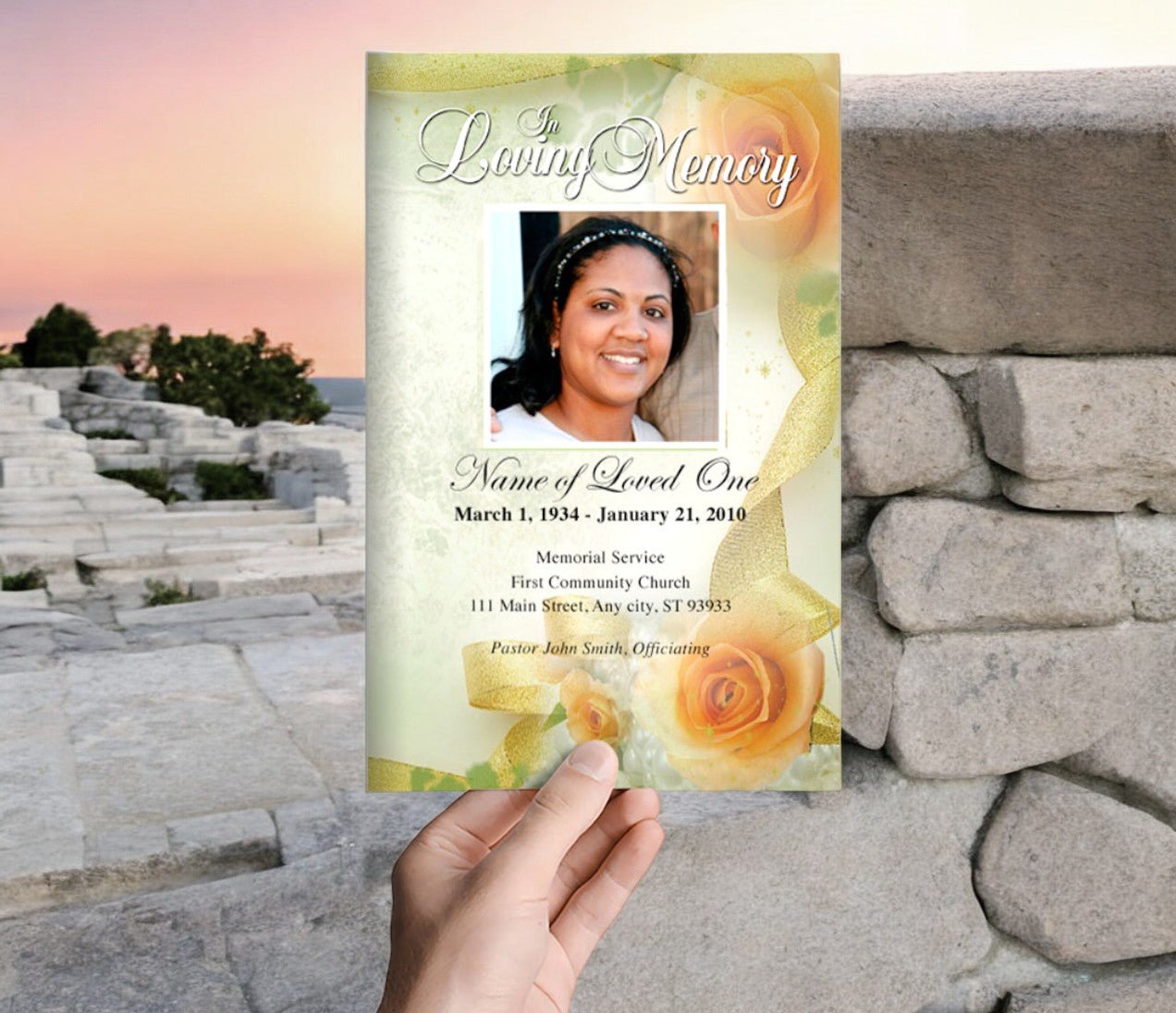 Rejoice Funeral Program Template - The Funeral Program Site