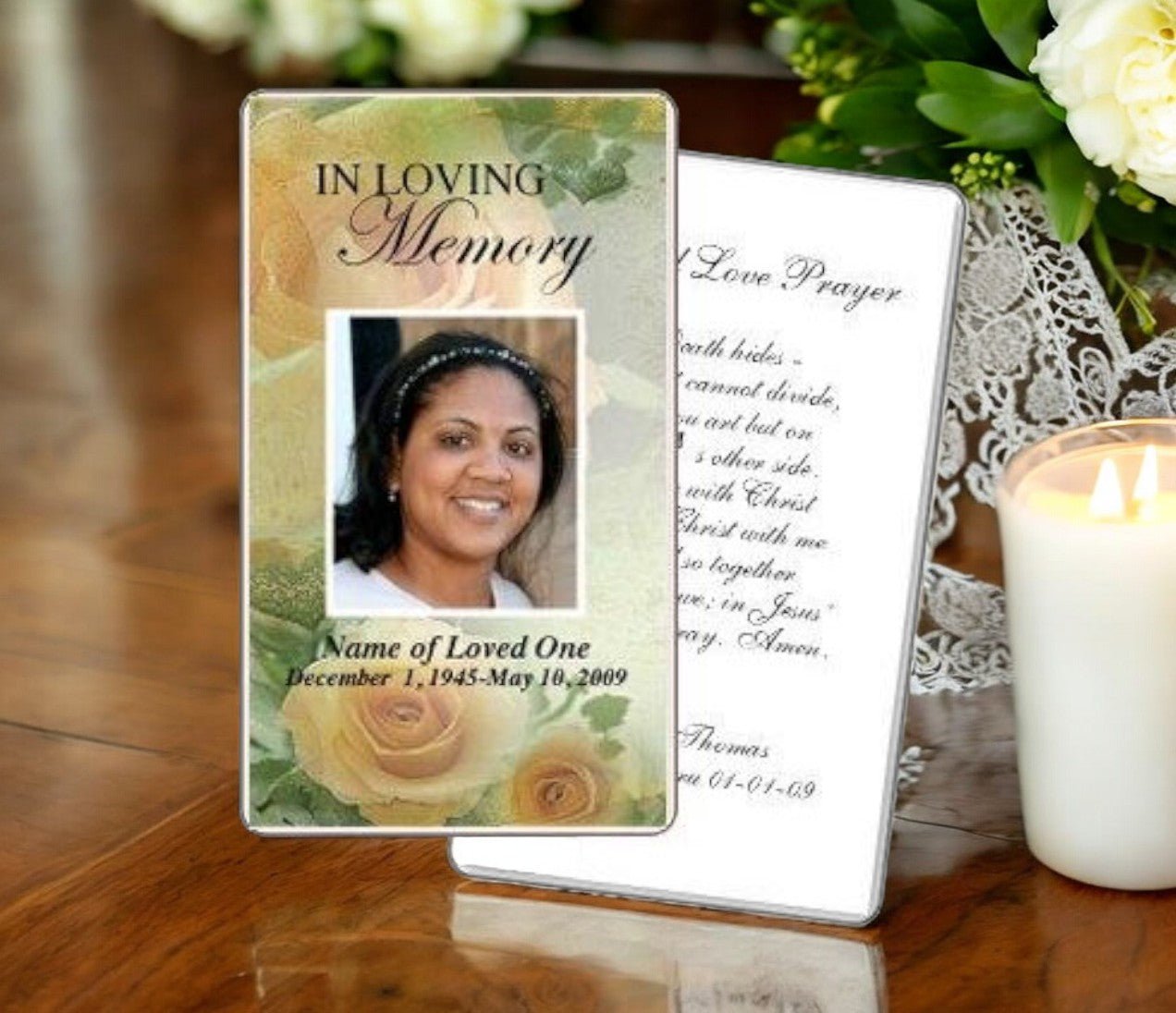 Rejoice Prayer Card Template - The Funeral Program Site