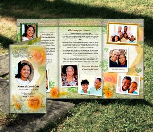 Rejoice TriFold Funeral Brochure Template