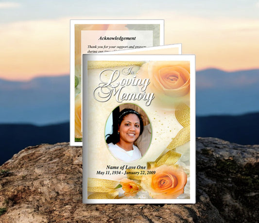 Rejoice Small Memorial Card Template