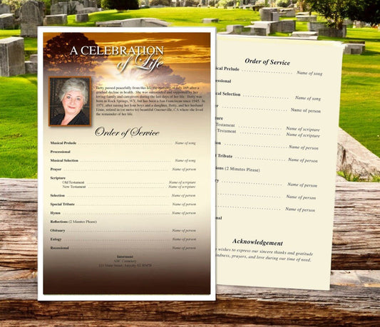 Renewal Funeral Flyer Template - The Funeral Program Site