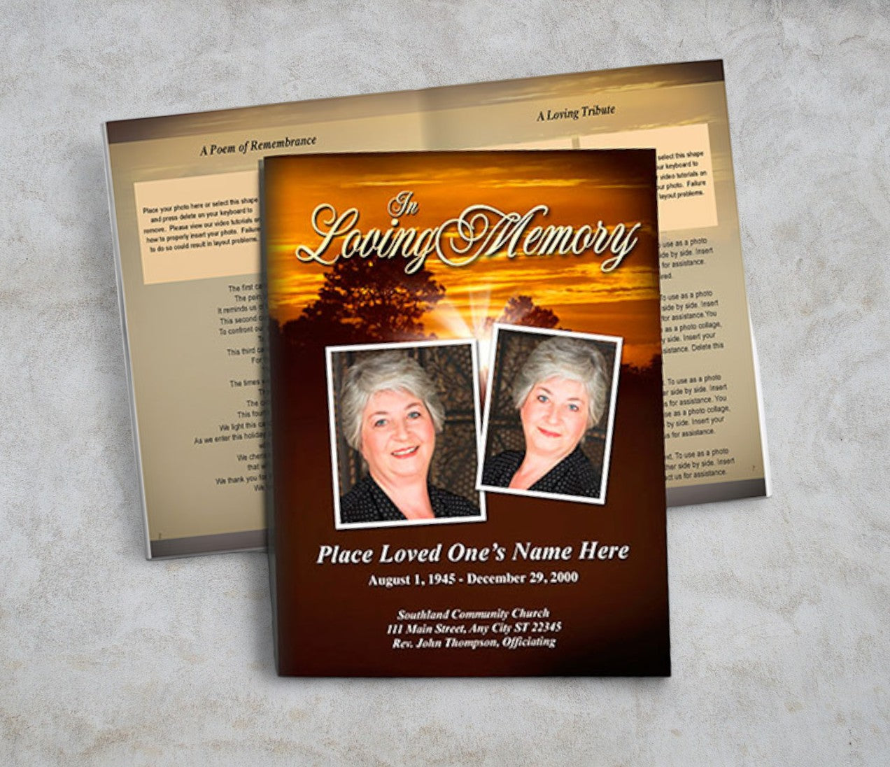 Renewal Funeral Booklet Template