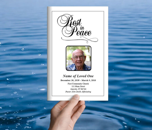 Rest In Peace Funeral Program Template - The Funeral Program Site