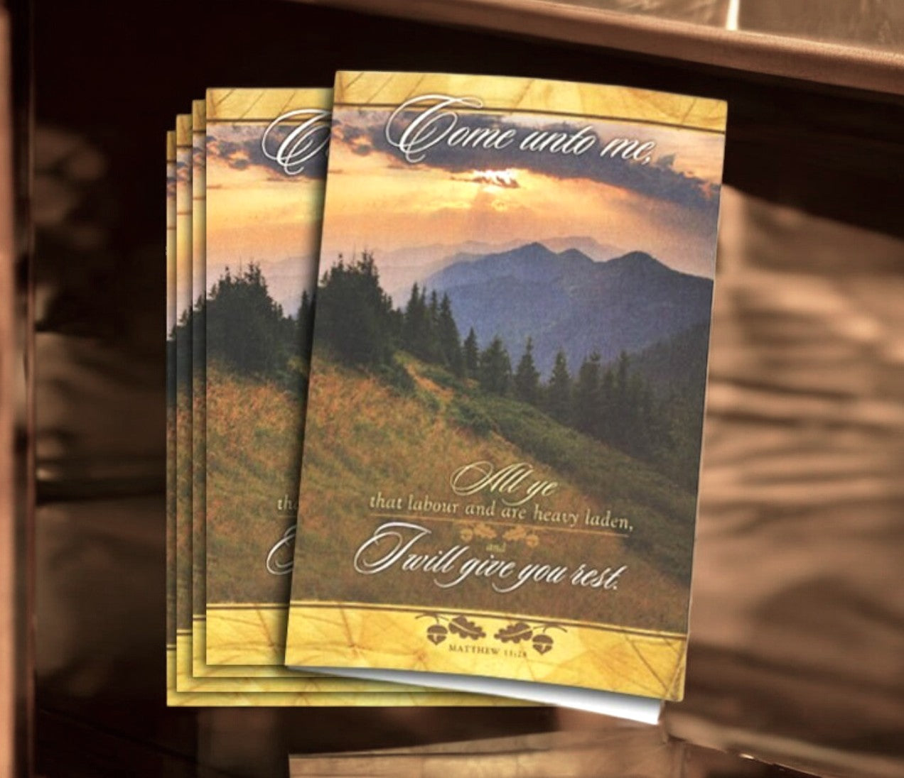 Give You Rest Funeral Program Paper (Pack of 25)