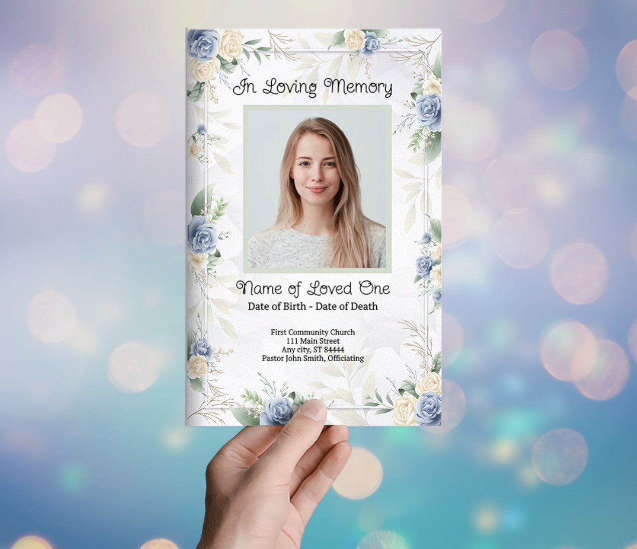 Rosarita Online Funeral Program Template