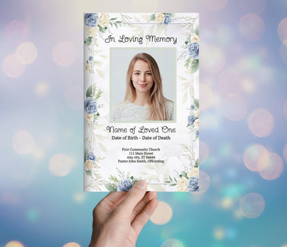 Rosarita Online Funeral Program Template