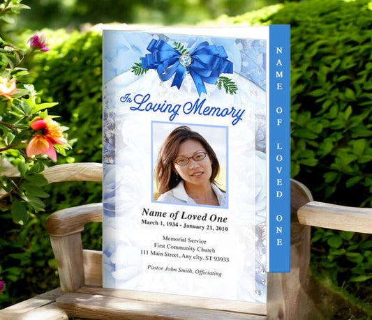 Royal 4-Sided Graduated Funeral Program Template