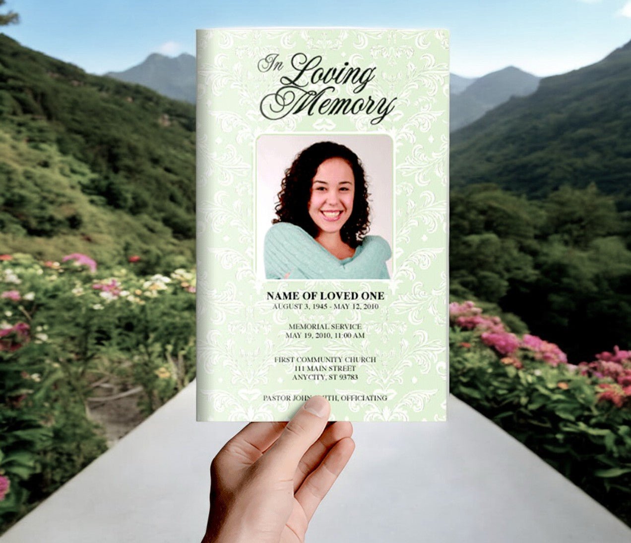 Sachet Funeral Program Template - The Funeral Program Site